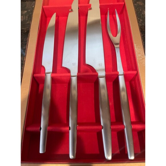 Vintage Kalmar Designs 4 PC Stainless Steel Carving Set - Picture 3 of 8